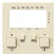 Накладка для регулятора теплого пола с часами Gira крем глянцевый