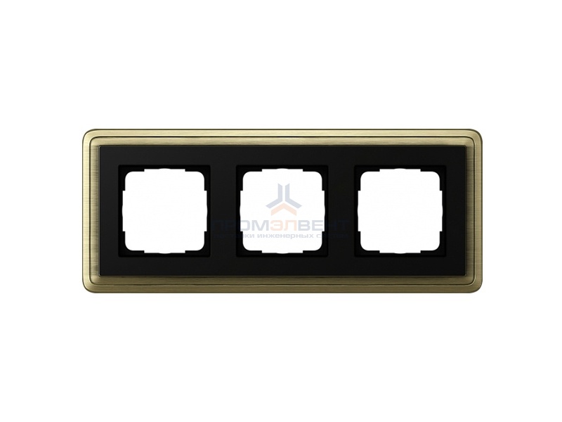 Рамка 3-ая Gira ClassiX Бронза/Черный