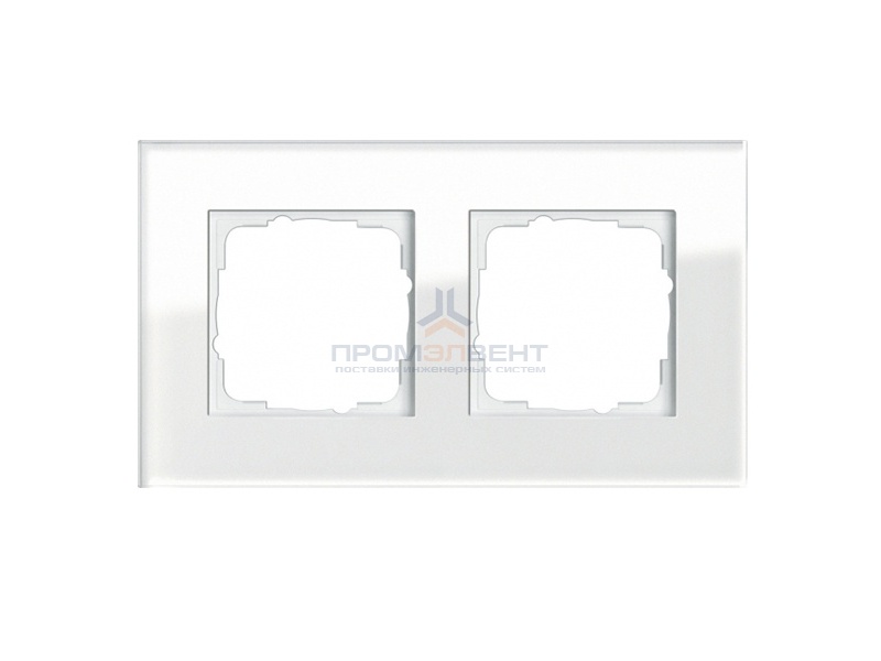 Рамка 2-ая Gira Esprit Белое стекло