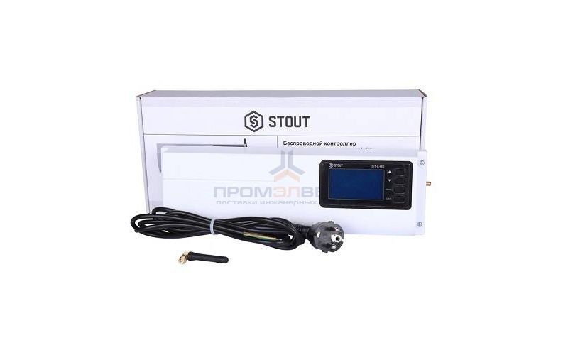 Контроллер термостатических клапанов безпроводной STOUT L-8E (на 8 зон управления + Ethernet, 230В)