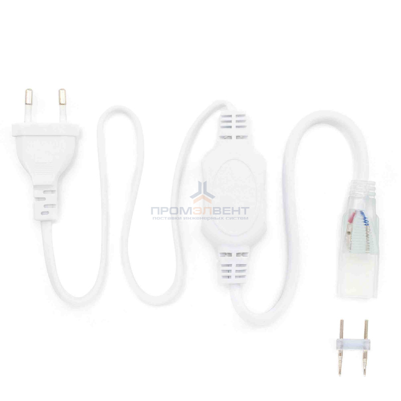 03-111 Шнур питания для одноцветного светодиодного неона (10*18.5мм) арт. 10-200/201/202/203/204, 220В, IP65, 800 мм