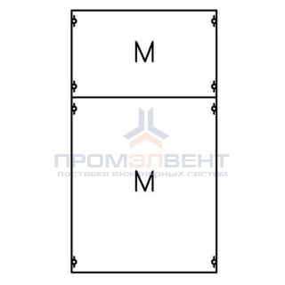 Панель с монтажной платой 1ряд/5 реек